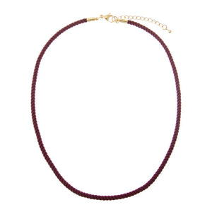 Burgundy Fall Colored Twisted Rope Necklace - Adina Eden's Jewels