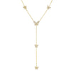 Gold Pavé Butterfly Lariat Necklace - Adina Eden's Jewels