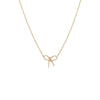 Gold Skewed Pave Bow Tie Necklace - Adina Eden's Jewels