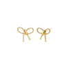 Gold Pave Bow Tie Stud Earring - Adina Eden's Jewels