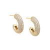 Gold / 18MM Mini Jumbo Pavé Hoop Earring - Adina Eden's Jewels