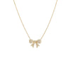 Gold Mini Pave Bow Tie Necklace - Adina Eden's Jewels