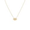 14K Gold Diamond Mini Evil Eye Necklace 14K - Adina Eden's Jewels