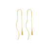 Gold Solid Teardrop Chain Earring - Adina Eden's Jewels