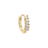 Gold / Single CZ Multi Marquise Huggie Earring - Adina Eden's Jewels