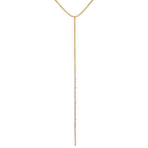 CZ Tennis Lariat Necklace