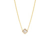 Mother of Pearl Pave Outlined Four Leaf Clover Necklace - Adina Eden's Jewels