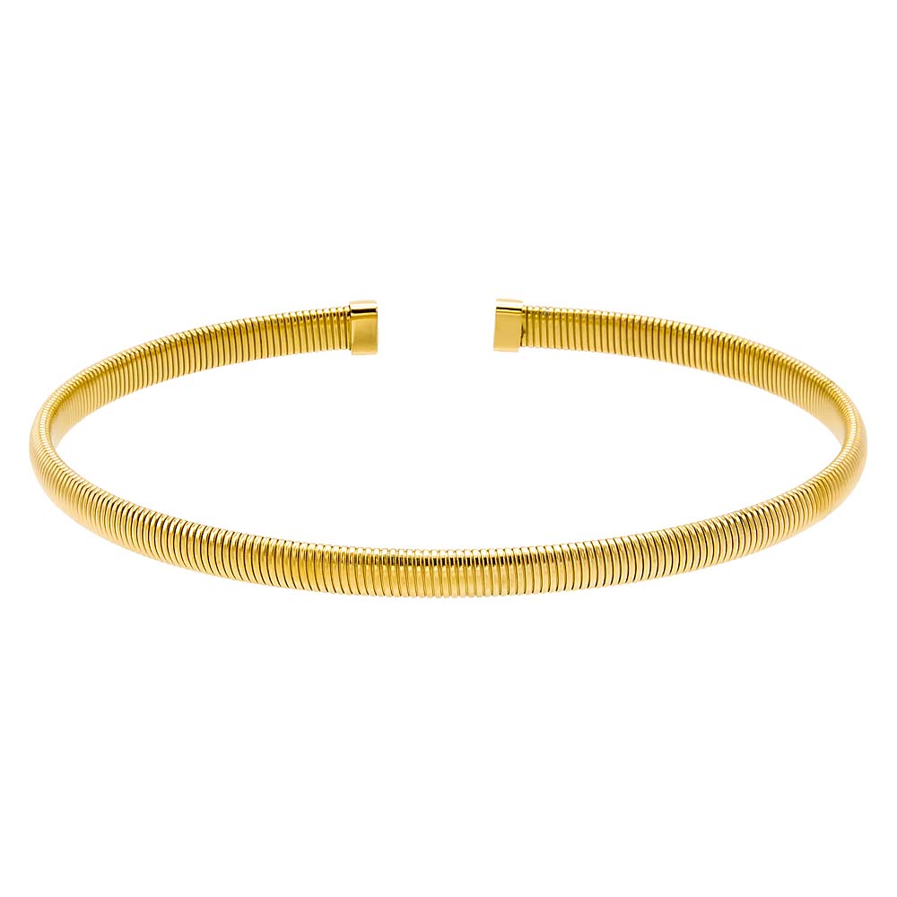 Gold / 8 MM Solid Wide Snake Open Claw Choker Necklace - Adina Eden's Jewels