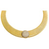 Gold Pave Circle Accented Graduated Snake Choker Necklace - Adina Eden's Jewels