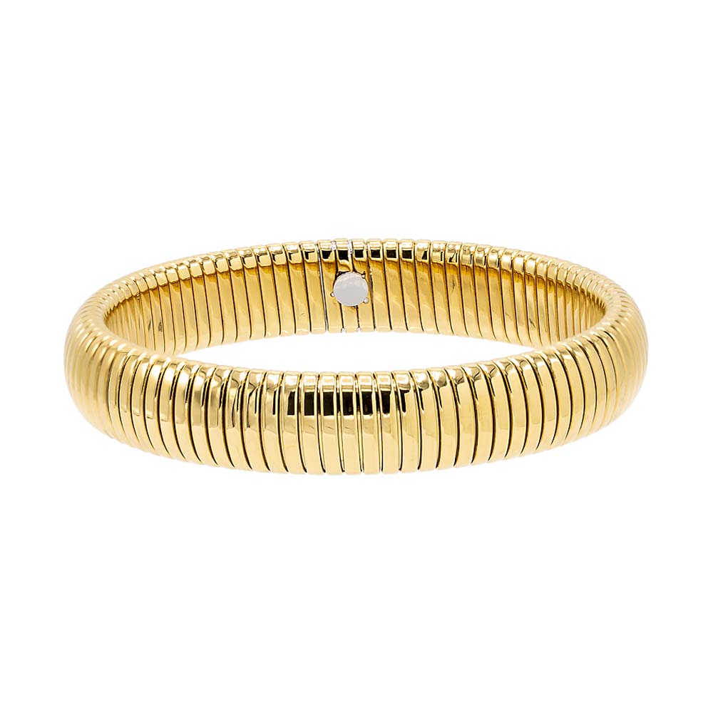 Gold / 12MM Chunky Snake Bangle - Adina Eden's Jewels