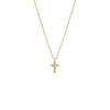 Gold Pave Cross Pendant Necklace - Adina Eden's Jewels