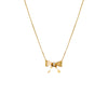 Gold CZ Bow Tie Pendant Necklace - Adina Eden's Jewels