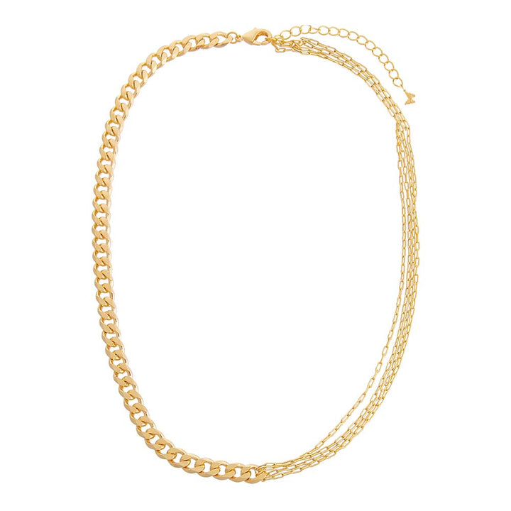  Chunky Cuban X Multi Paperclip Strand Necklace - Adina Eden's Jewels