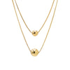 Gold Double Graduated Ball Necklace - Adina Eden's Jewels