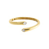 Gold CZ Open Claw Bangle Bracelet - Adina Eden's Jewels