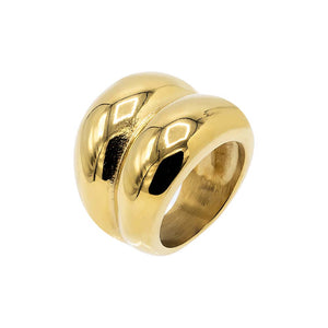 Gold Double Dome Ring - Adina Eden's Jewels