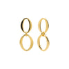  Double Open Oval Drop Stud Earring - Adina Eden's Jewels