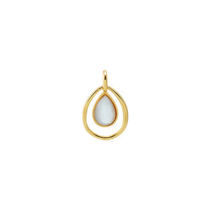 Mother of Pearl Mother Of Pearl Open Teardrop Charm - Adina Eden's Jewels