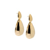 Gold / Pair Solid Chunky Double Teardrop Drop Stud Earring - Adina Eden's Jewels