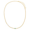  Pearl & Colored CZ Bezel Cuban Necklace - Adina Eden's Jewels