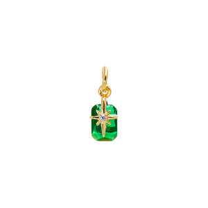 Emerald Green Starburst Emerald Green Charm - Adina Eden's Jewels