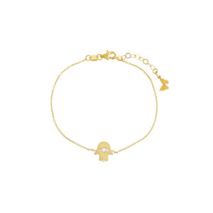 Gold Evil Eye X Hamsa Bracelet - Adina Eden's Jewels