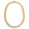  Wide Pave/Solid Hearts Chain Choker Necklace - Adina Eden's Jewels