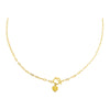 Gold Solid Heart Toggle Necklace - Adina Eden's Jewels