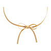 Gold Herringbone Bow Tie Choker Necklace - Adina Eden's Jewels