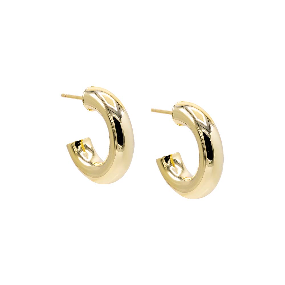 Gold / 20MM Chunky Hollow Hoop Earring - Adina Eden's Jewels