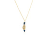Gold Pave CZ X Sapphire Blue Map Of Israel Necklace - Adina Eden's Jewels