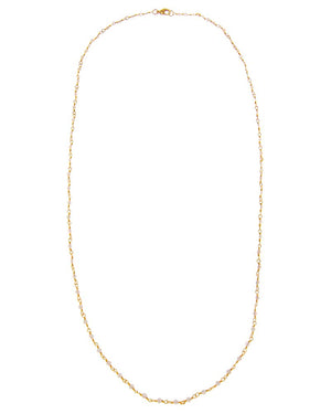Extra Long Colored Bead Chain W/ Gold Necklace