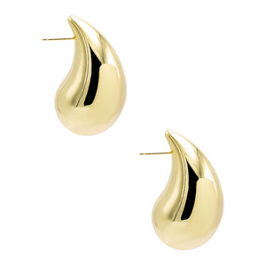 Gold Jumbo Teardrop Stud Earring - Adina Eden's Jewels