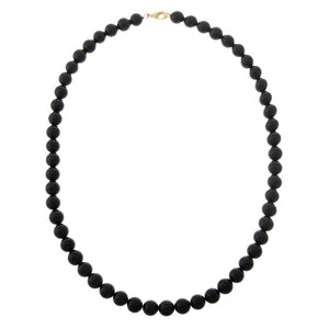 Onyx Onyx Natural Stone Ball Chain Necklace 10MM - Adina Eden's Jewels