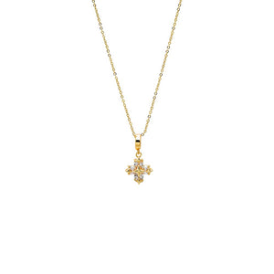 Gold Radiant CZ X Charm Necklace - Adina Eden's Jewels