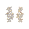 Gold Large Pavé Multi Flower Drop Stud Earring - Adina Eden's Jewels