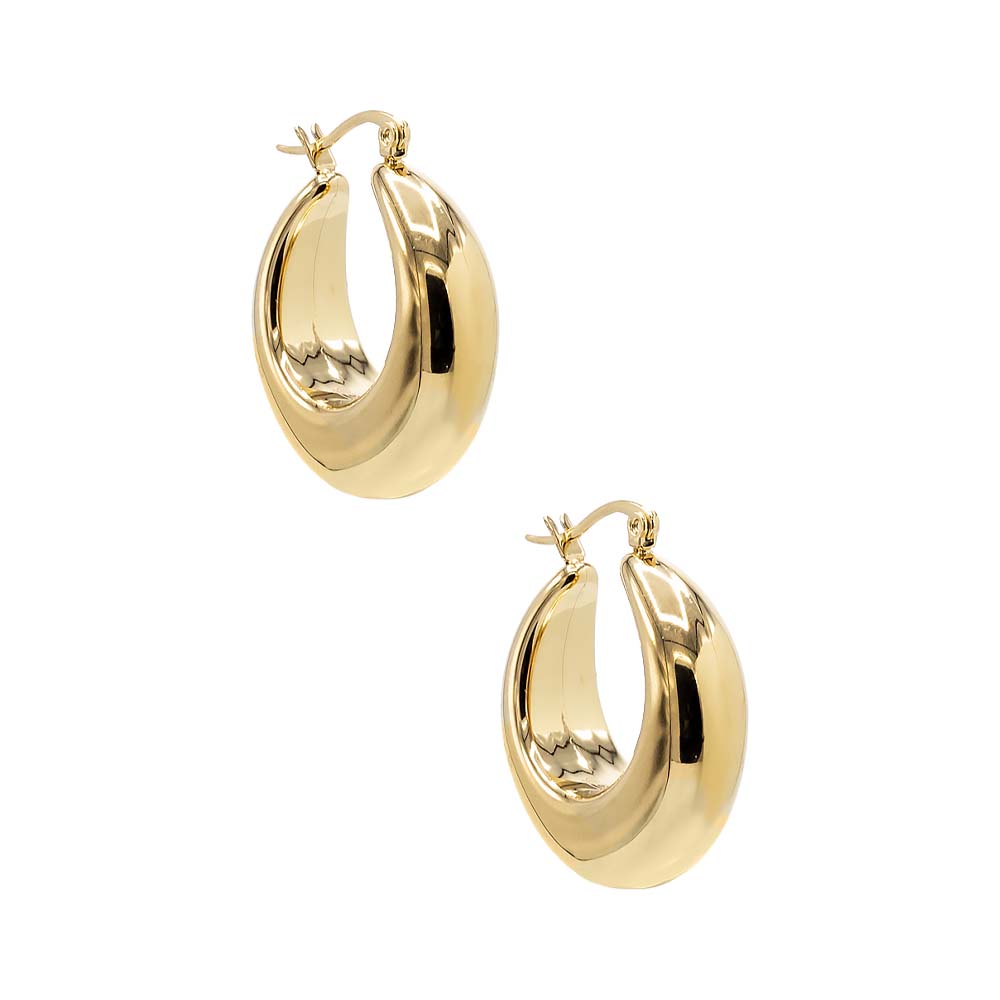 Graduated Hoops Solid Graduated Hoop Earring | Adina Eden Jewels