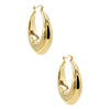 Gold / 45MM Solid Graduated Hoop Earring - Adina Eden's Jewels