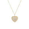 Gold / 22MM Pavé Slightly Puffed Heart Necklace - Adina Eden's Jewels
