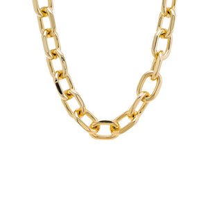 Gold Super Chunk Open Link Necklace - Adina Eden's Jewels
