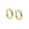 Gold / 30MM Wide Rounded Hollow Hoop Earring - Adina Eden's Jewels