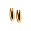 Gold Thin Teardrop Shape Huggie Earring - Adina Eden's Jewels