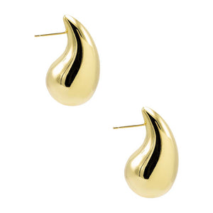 Gold Teardrop Stud Earring - Adina Eden's Jewels