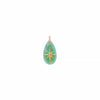 CZ Starburst Teardrop Natural Stone Pendant