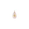 CZ Starburst Teardrop Natural Stone Pendant