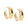 Gold / 45MM Solid Curved-In Open Hoop Earring - Adina Eden's Jewels