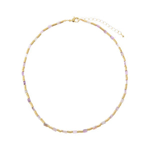 Amethyst Golden Amethyst Gemstone Choker Necklace - Adina Eden's Jewels