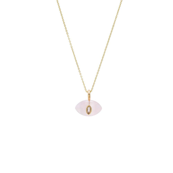 Evil Eye Natural Stone Pendant Necklace – Adina Eden