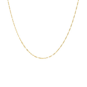 14K Gold / 16" Hammered Cable Chain 14K - Adina Eden's Jewels