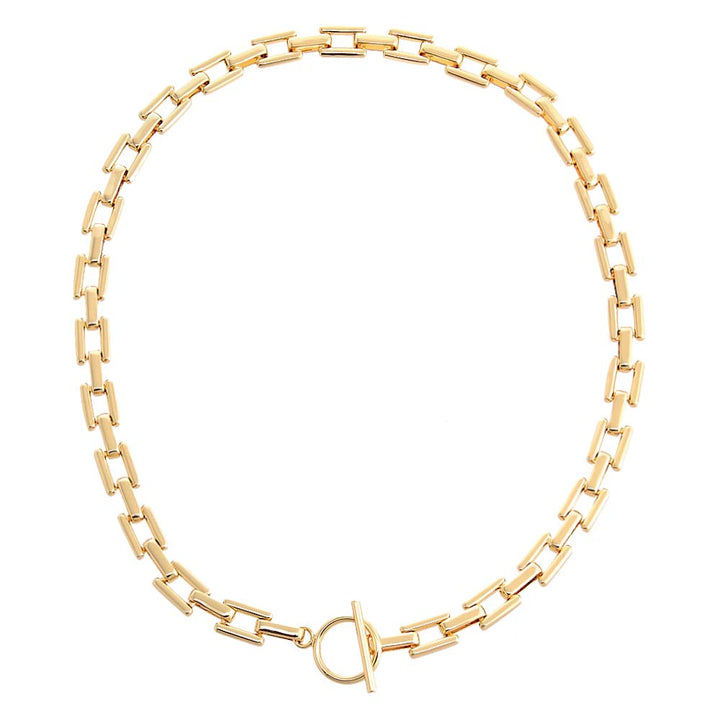  Flat Jumbo Link Toggle Necklace - Adina Eden's Jewels